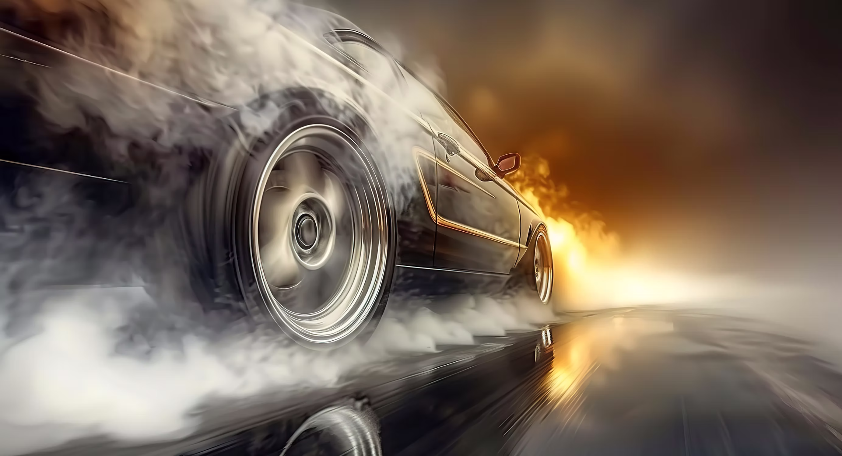 Exhaust and sound background